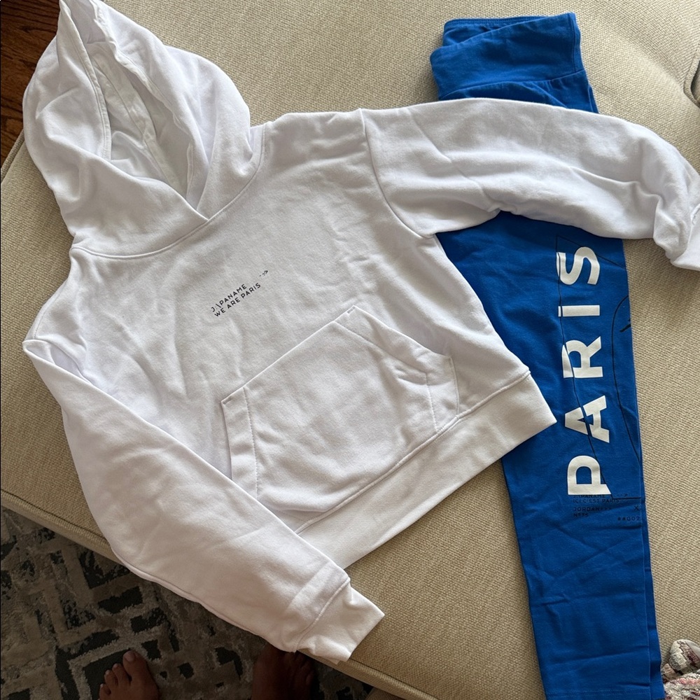 Jordan White and Blue Kids Matching Set